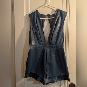 Luxxel Blue Sleeveless Romper